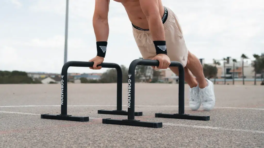 Pushups on Metal Parallettes by GORNATION