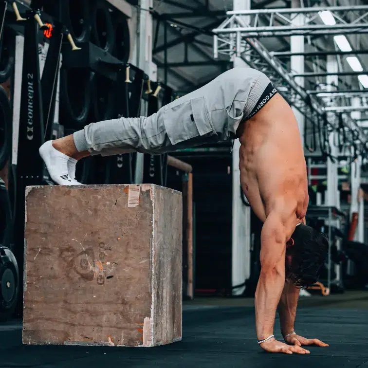 Handstand on box for beginners